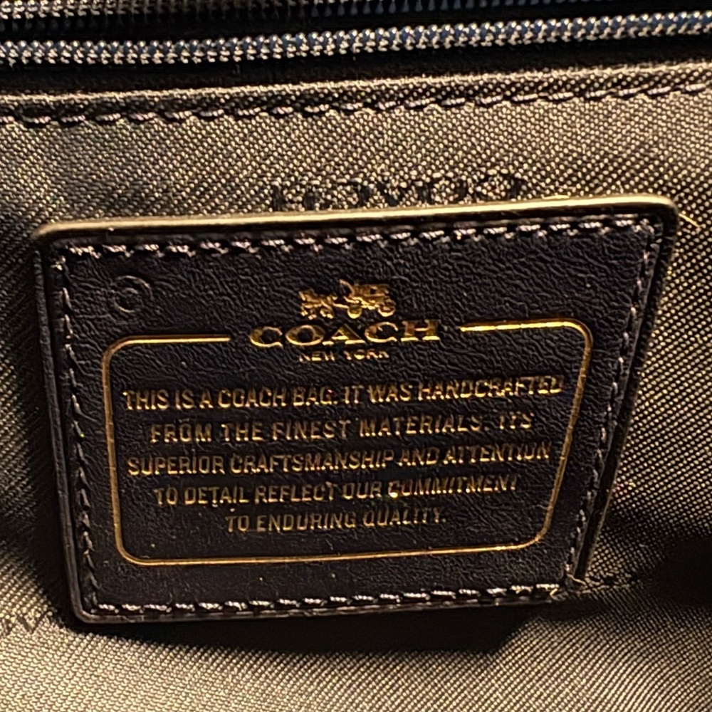 Coach Crosby Carryall Blue with Embossed Snakeskin, Retired - Picture 11 of 17
